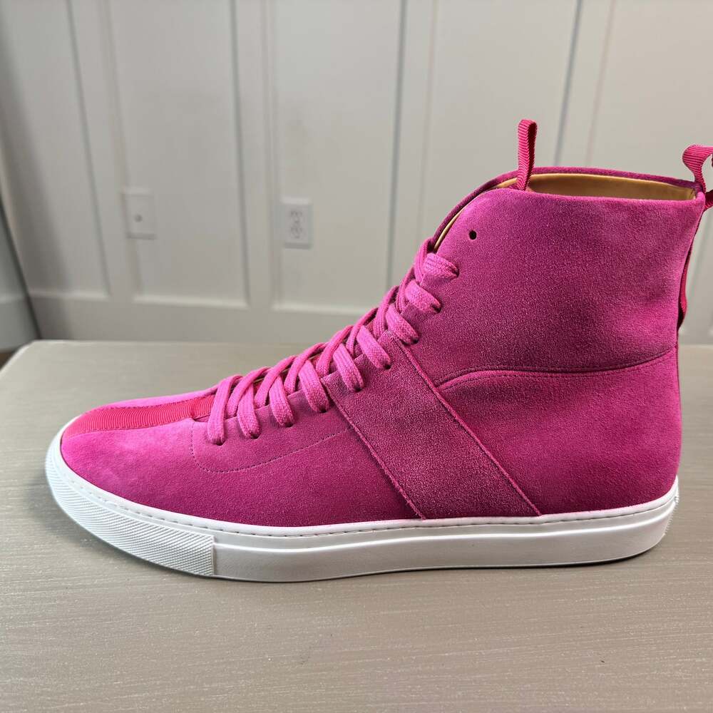 Daniel Patrick Magenta Pink Suede High-Top Sneakers Size 45 (12), NWOT - Picture 6 of 14